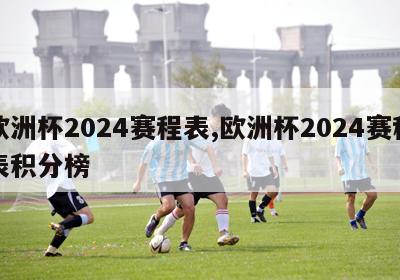 欧洲杯2024赛程表,欧洲杯2024赛程表积分榜